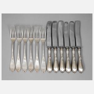 Hugo Leven Abendbrotbesteck für sechs Personen