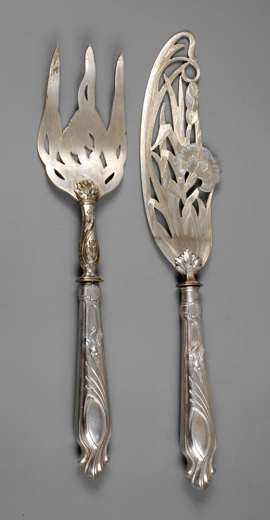Silber Fischvorlegebesteck Jugendstil