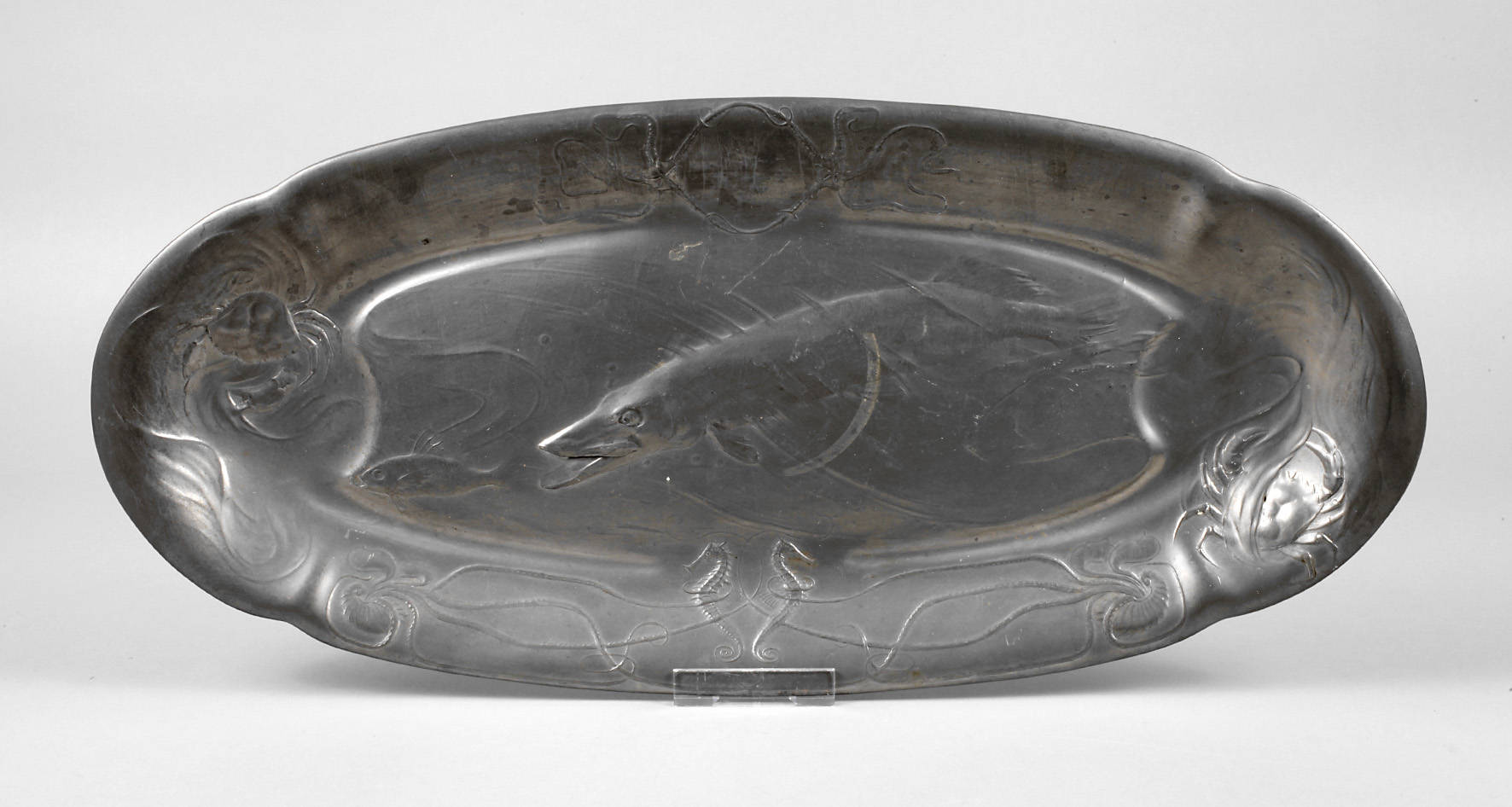 Kayserzinn große Fischvorlegeplatte