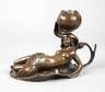Bronzeleuchter Jugendstil