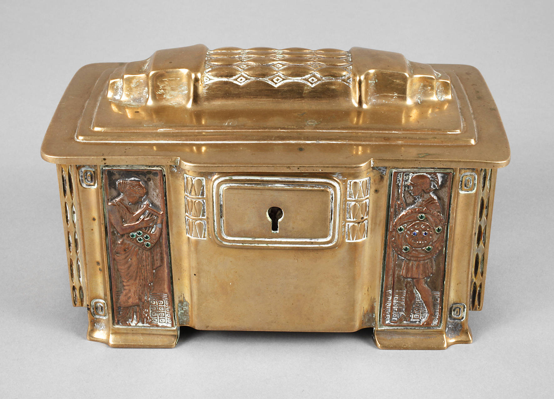 Messingdose Jugendstil