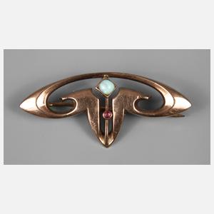 Jugendstilbrosche mit Edelopal