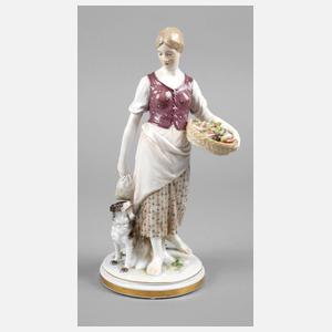 Meissen ”Mädchen mit Wachtelhund”