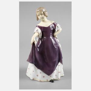 Goldscheider Wien stehendes Biedermeiermädchen