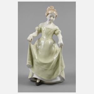 Goldscheider Wien stehendes Biedermeiermädchen