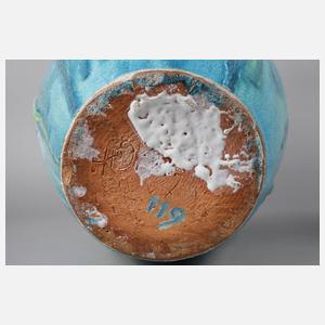 Große Bodenvase Laufglasur