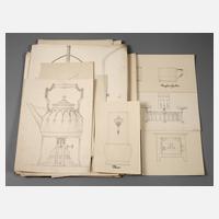 Konvolut Entwurfszeichnungen Jugendstil111