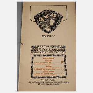 Paul Bürck, Weinkarte Darmstadt, 1901