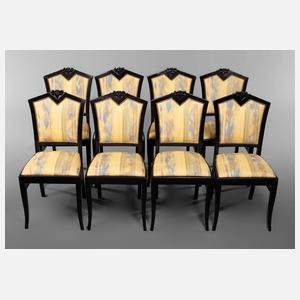 Acht Stühle Art déco