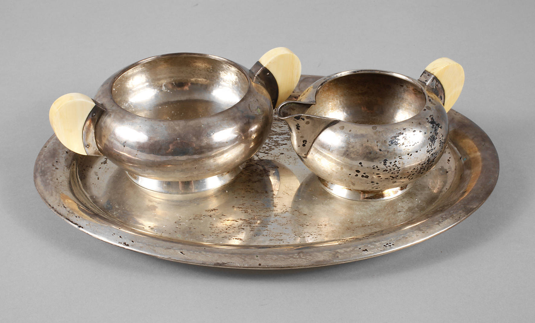 Zucker-/Sahneset Art déco