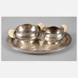 Zucker-/Sahneset Art déco