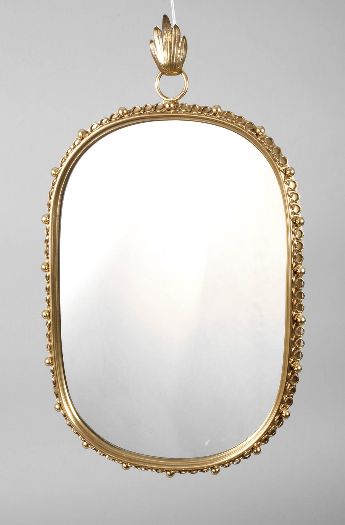 Messing Spiegel Art déco