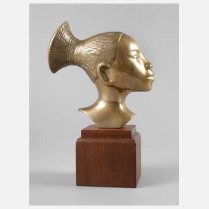 Bronzerelief Nubierin