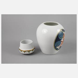 Fraureuth Deckeldose Art déco