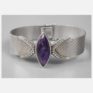 Armband mit Amethystnavette