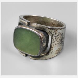 Silberring mit Jade
