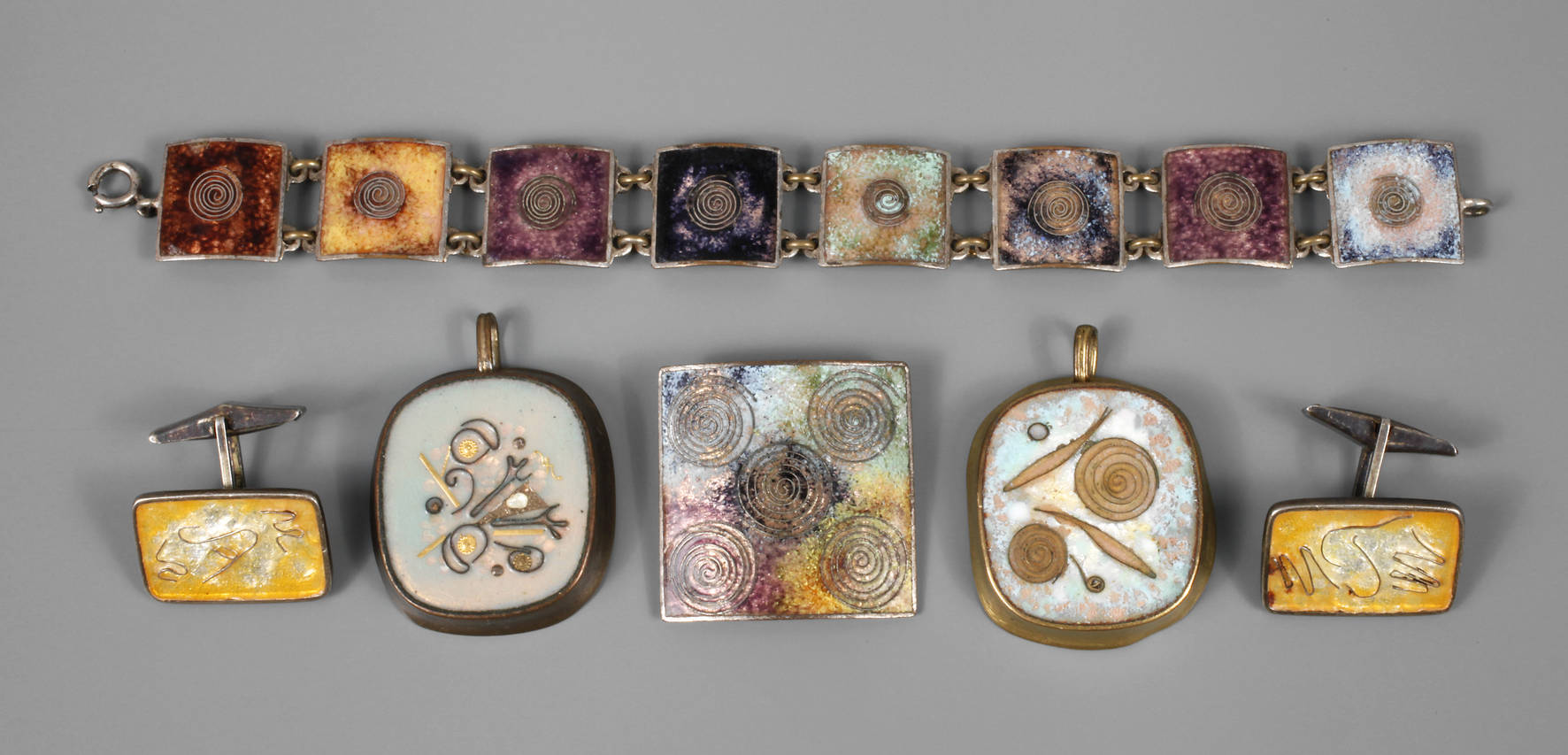 Konvolut Emailschmuck