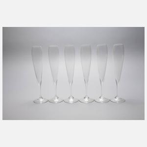 Luigi Colani Sektkühler mit passenden Sektflöten