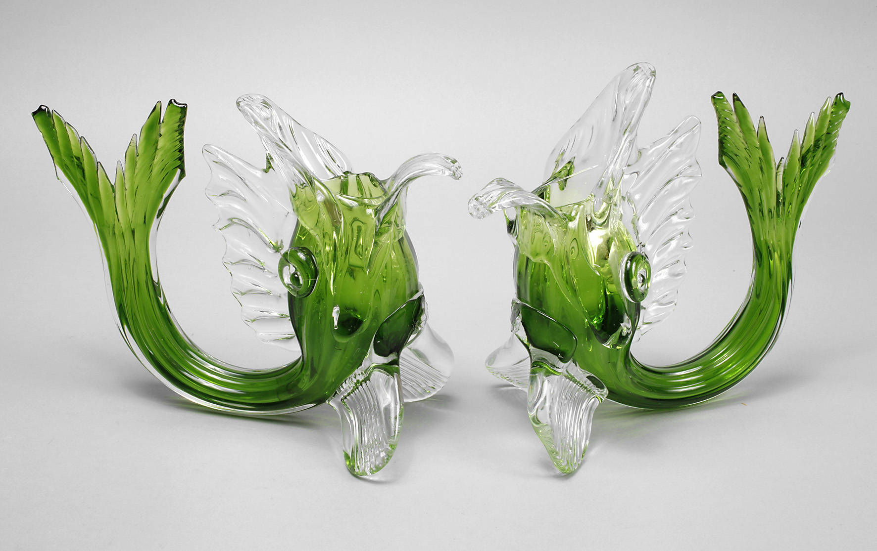 Murano Paar Fischvasen Licio Zanetti