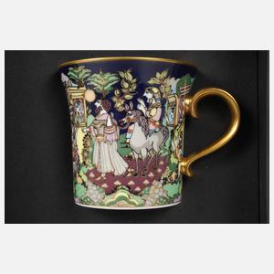 Rosenthal Paar Königstassen mit Untertassen