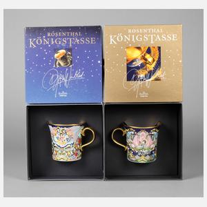 Rosenthal Paar Königstassen mit Untertassen