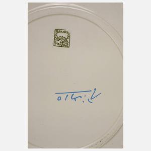 Pablo Picasso Teller Friedenstaube mit Blumen