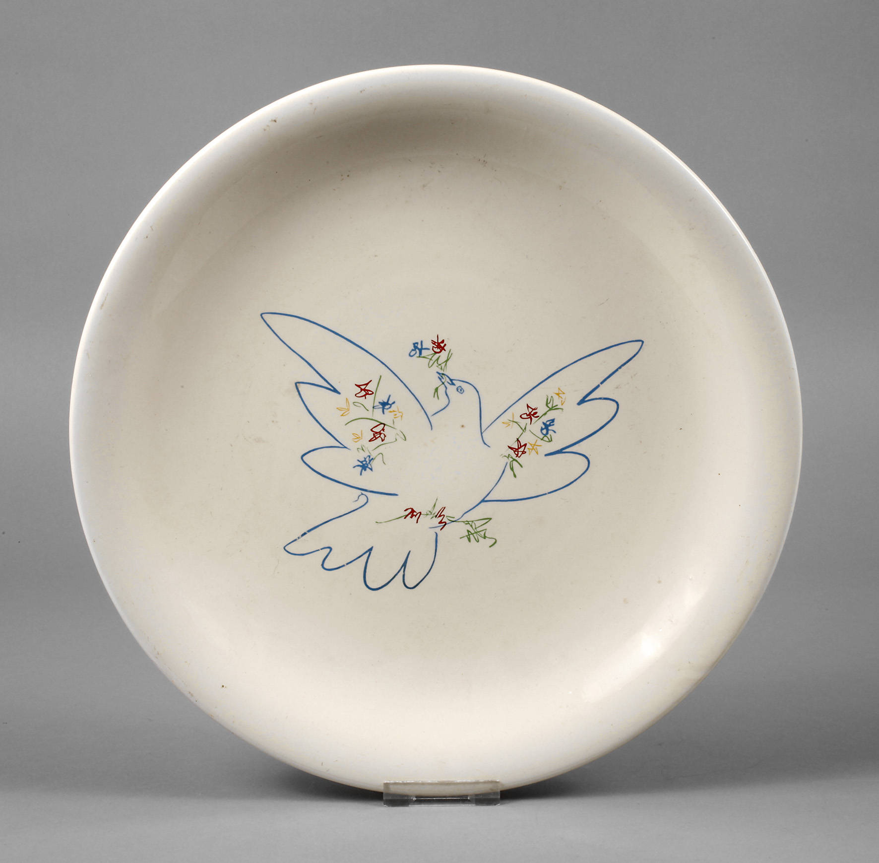 Pablo Picasso Teller Friedenstaube mit Blumen