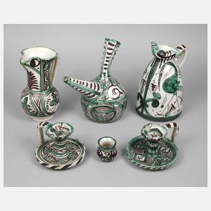 Spanien sechs Teile Punter Keramik