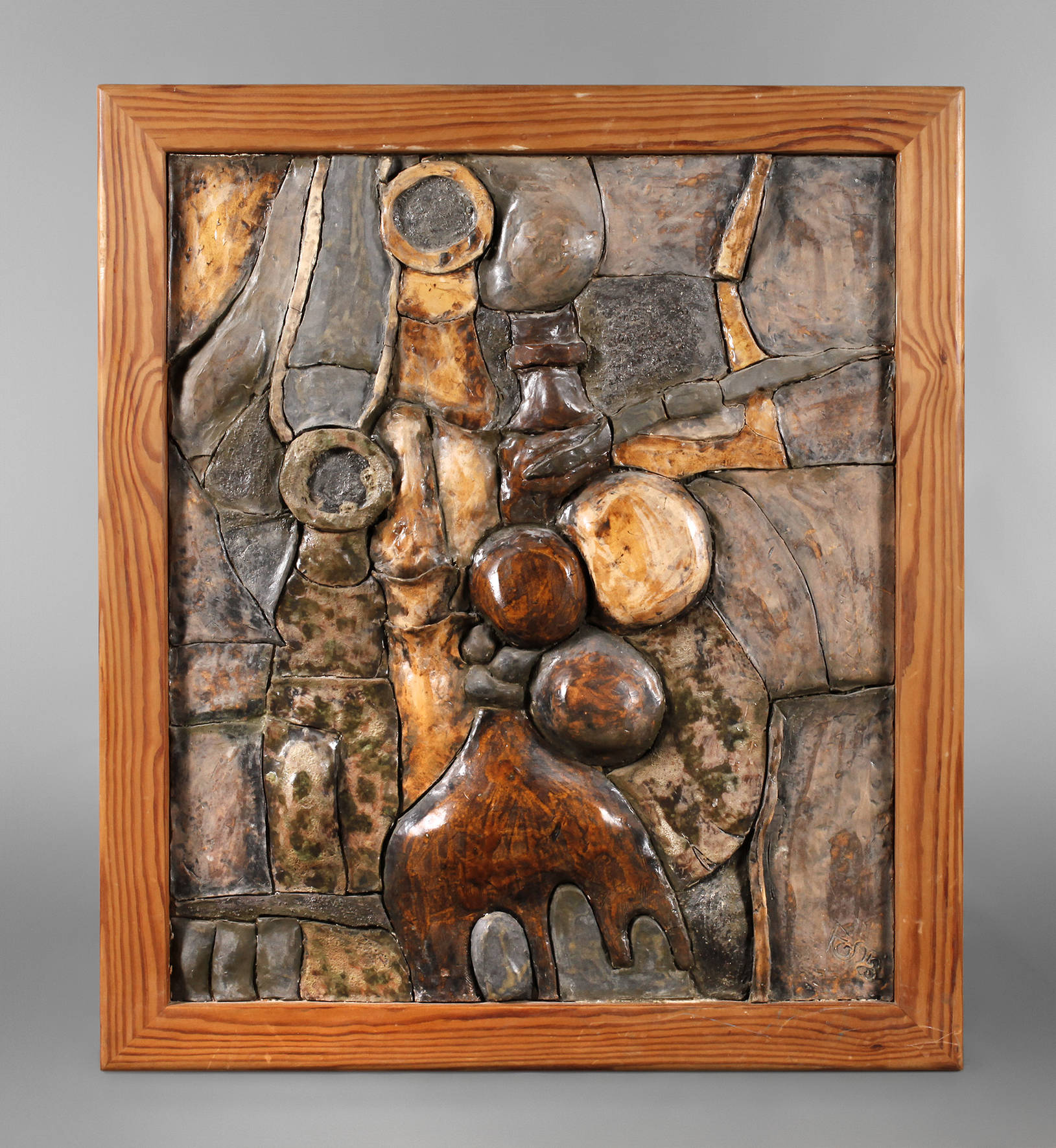 Großes Keramikwandbild