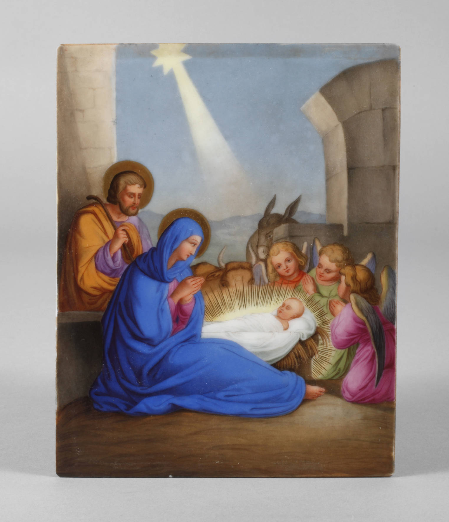 Alt-Wien Bildplatte Geburt Christi