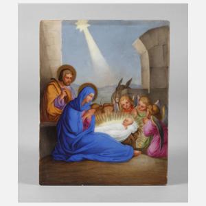 Alt-Wien Bildplatte Geburt Christi