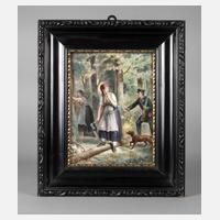 KPM Berlin Porzellanbildplatte ”Die Reisigdiebinnen”111