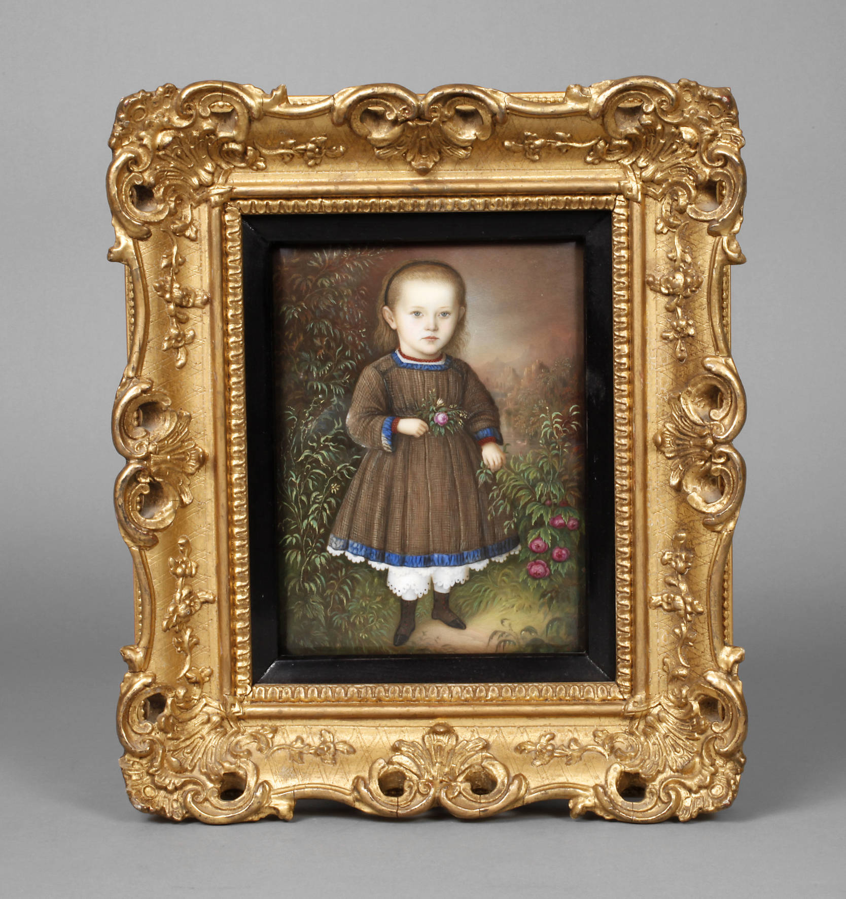 Porzellanbildplatte mit Kinderportrait