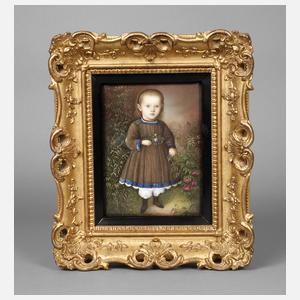 Porzellanbildplatte mit Kinderportrait