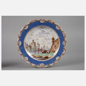 Meissen zwei Teller Schuppendekor