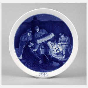 Meissen Wandteller Kriegsweihnacht 1914