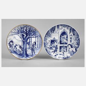 Meissen zwei Märchenteller