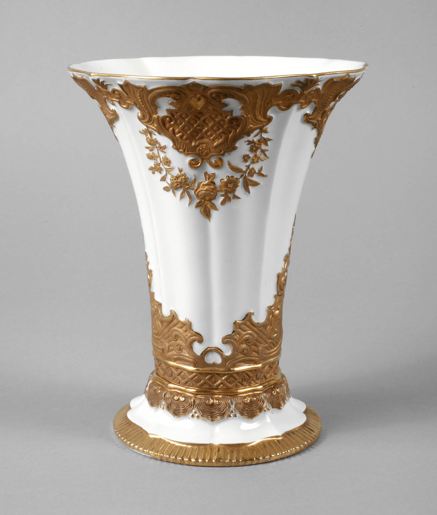 Meissen Prunkvase Goldbronze
