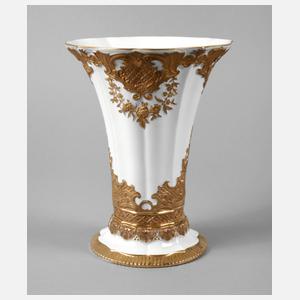 Meissen Prunkvase Goldbronze