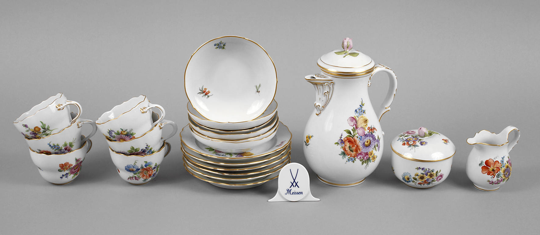 Meissen Kaffeeservice für sechs Personen