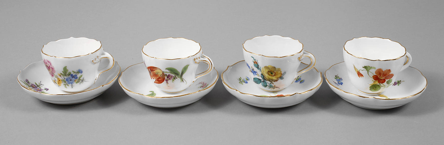 Meissen vier Mokkatassen