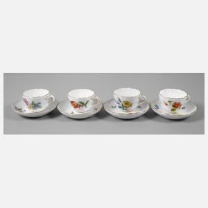 Meissen vier Mokkatassen
