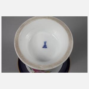 Meissen Trichtervase Kobaltrand