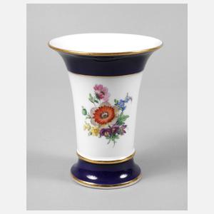 Meissen Trichtervase Kobaltrand