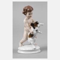 Rosenthal Putto mit Hund111