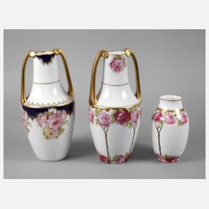 Rosenthal drei Vasen