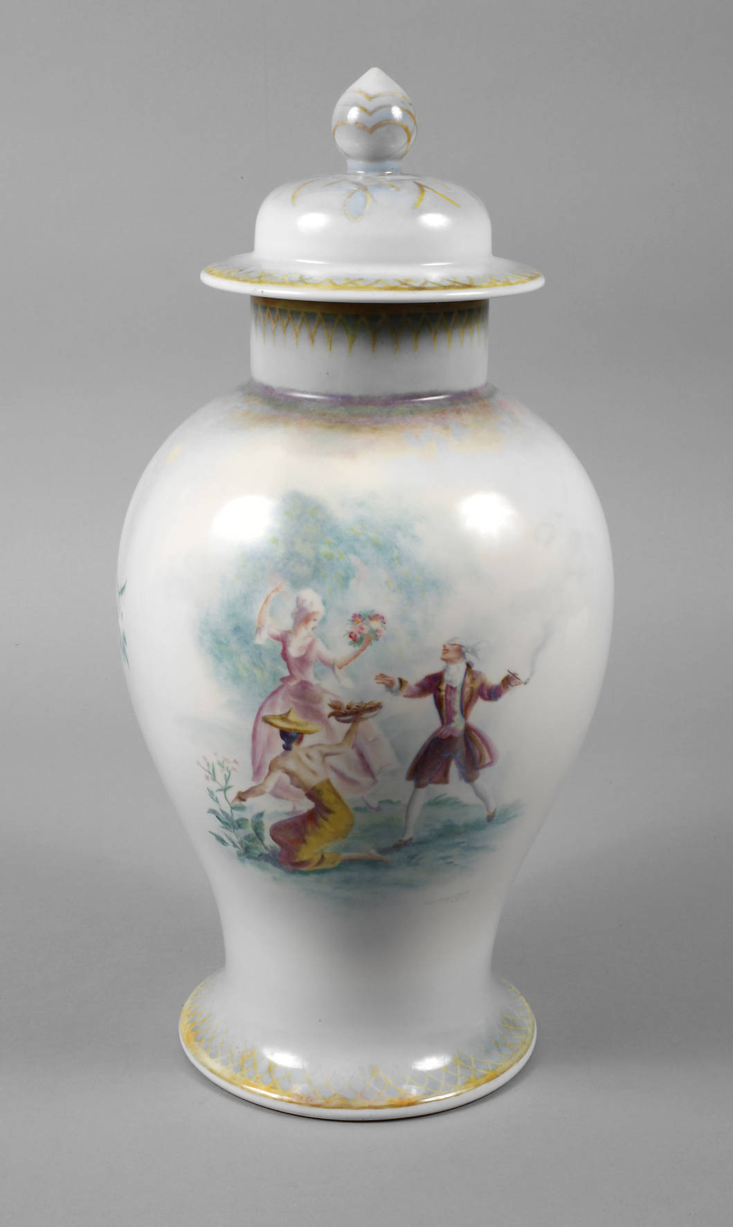 Rosenthal große Deckelvase Tabakmotiv