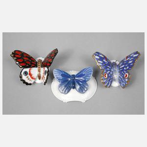 Rosenthal/Volkstedt drei Schmetterlinge