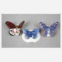 Rosenthal/Volkstedt drei Schmetterlinge111