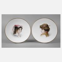 Paar Teller mit Tiroler Kindermotiven111